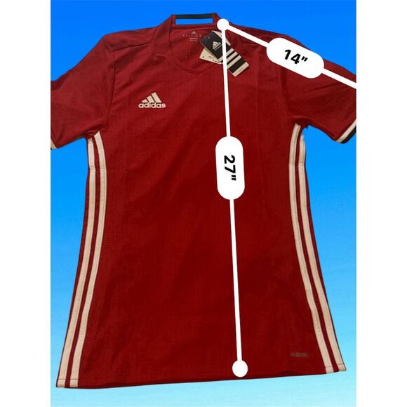 Adidas Condivo 16 Soccer Jersey Men's S Red/White ClimaCool Short Sleeve NWT - Picture 7 of 11